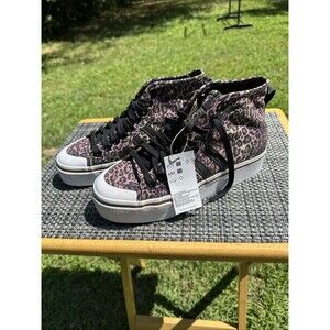 Adidas Nizza Platform Leopard Cheetah Print Women's Size 8 1/2 Mid Top Sneaker